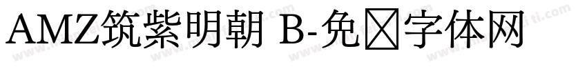 AMZ筑紫明朝 B字体转换